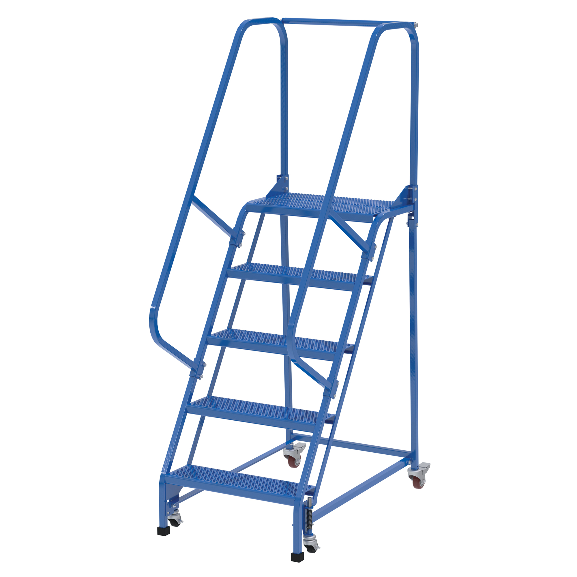Vestil Perforated Warehouse Ladder - 5 Steps, 80in. Height, Steel, Powder-Coat Finish, Model# LAD-PW-26-5-P